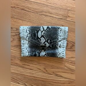 Jcrew snake skin clutch
